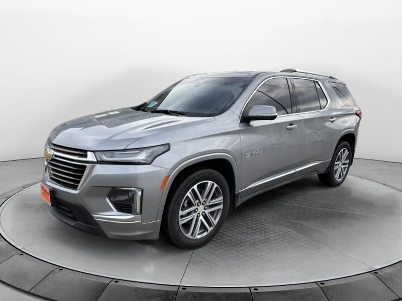 2023 Chevrolet Traverse High Country in Sterling Gray Metallic — front three-quarter view