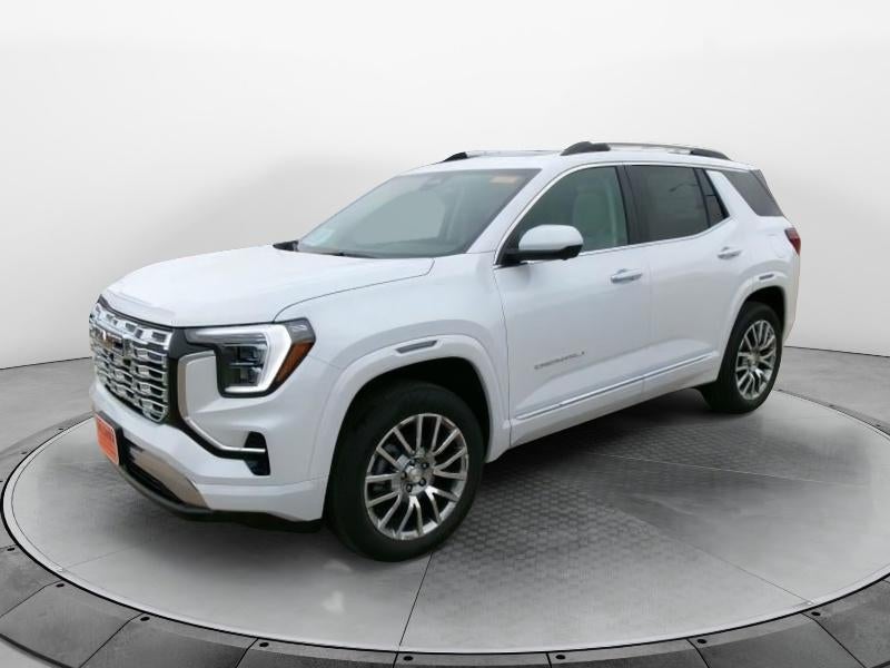 2026 GMC Terrain Denali in Glacier White Tricoat — front three-quarter view