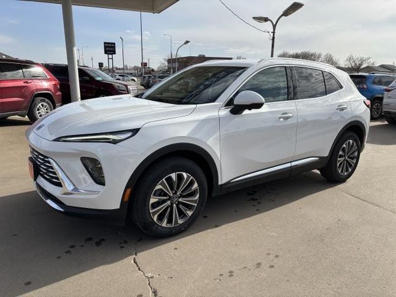 2025 Buick Envision Preferred in Summit White — front three-quarter view
