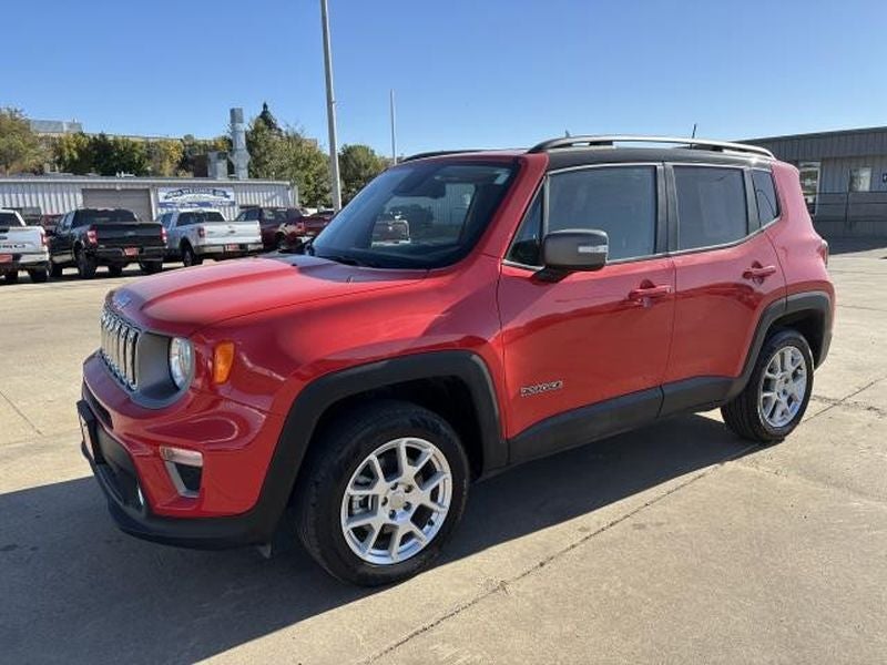 2021 Jeep Renegade Limited in Red — front three-quarter view